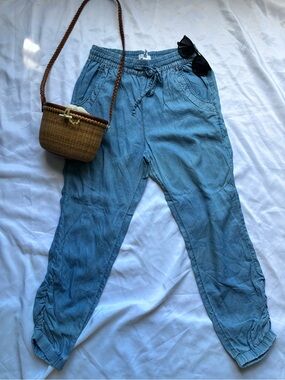 Japna Light Blue Drawstring Jogger Pants
